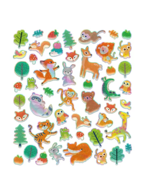 3D  fényes matrica készlet, Állatok Avenir