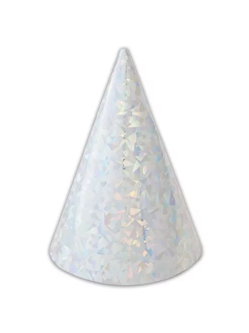 Ezüst színű holografikus parti csákó 6 db