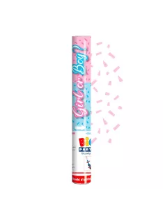   Fiú vagy lány? Bababváró konfetti ágyú 30 cm-es, Rózsaszín