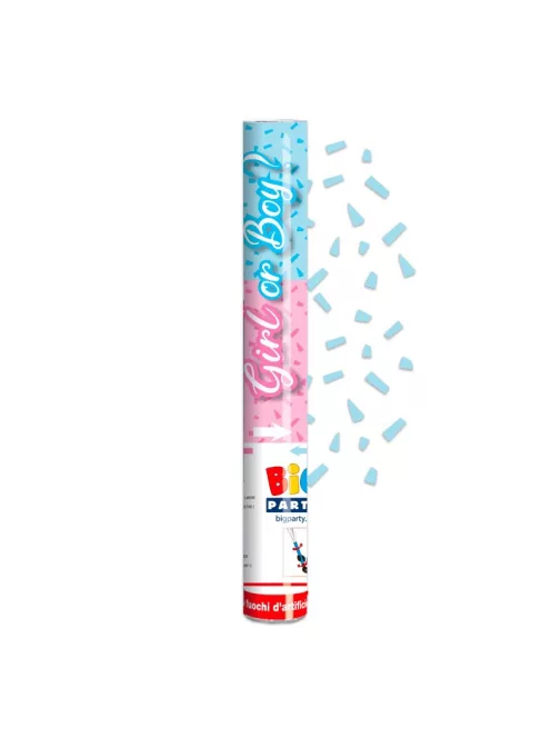 Fiú vagy lány? Bababváró konfetti ágyú 30 cm-es, Babakék