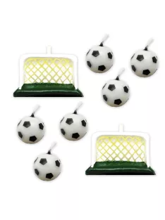 Focis tortagyertya készlet, 6 db focilabda és 2 kapu