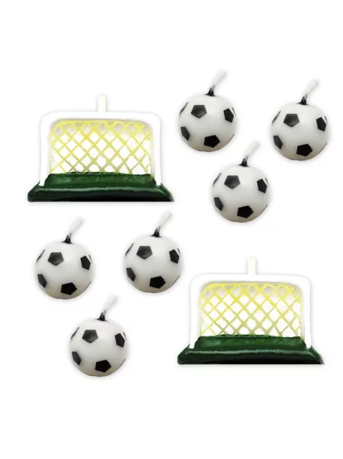 Focis tortagyertya készlet, 6 db focilabda és 2 kapu