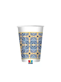 Positano olasz mintás parti pohár 8 db 250 ml-es