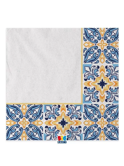 Positano olasz mintás parti szalvéta 20 db 33x33 cm-es