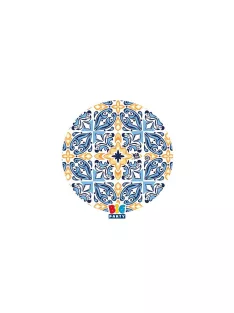 Positano olasz mintás parti poháralátét 8 db 9 cm-es