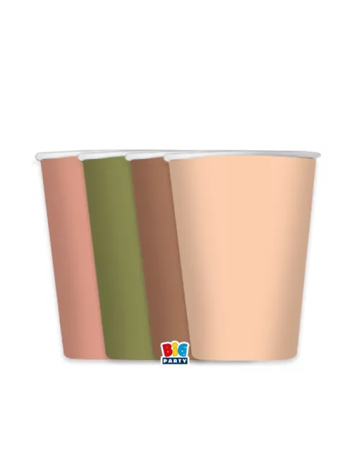 Bohém stílusú parti pohár vegyes színekben 8 db 250 ml-es