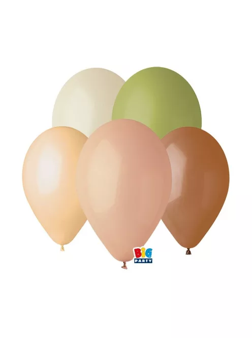 Bohém stílusú latex lufi vegyes színekben 30 cm-es, 16 db/csomag