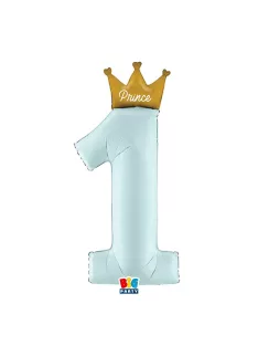 1-es számos fólia lufi 117 cm, Herceg