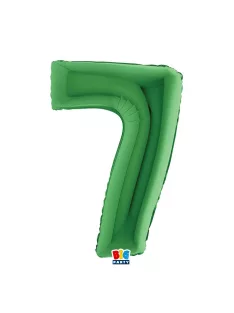 7-es számos fólia lufi 102 cm, Zöld