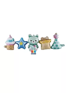 Forma fólia lufi girland 101x32 cm, Babakék macis