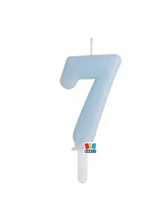 7-es számos gyertya babakék 7 cm-es