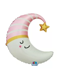 Forma fólia lufi 63x71 cm, Rózsaszín sapkás holdacska