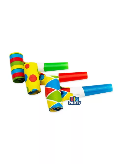 Színes anyósnyelv trombita 6 db-os