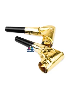 Arany színű anyósnyelv trombita 6 db-os