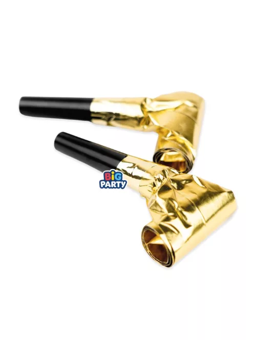 Arany színű anyósnyelv trombita 6 db-os