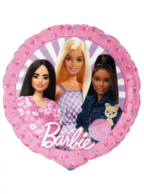 Kerek fólia lufi 45 cm, Barbie