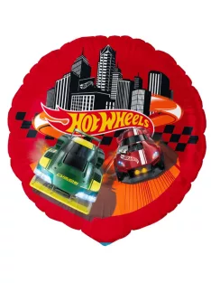 Kerek fólia lufi 45 cm, Hot Wheels