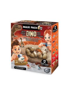   Mega dino felfedező készlet 12 db meglepetés tojással BUKI