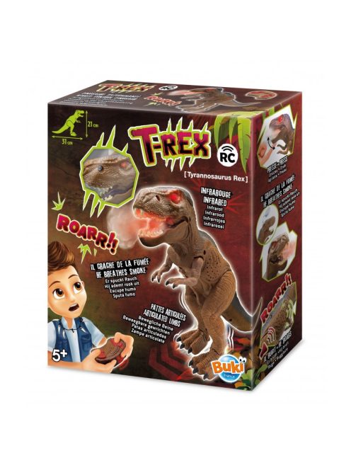 Távirányítós T-Rex füst és fény efekttel BUKI