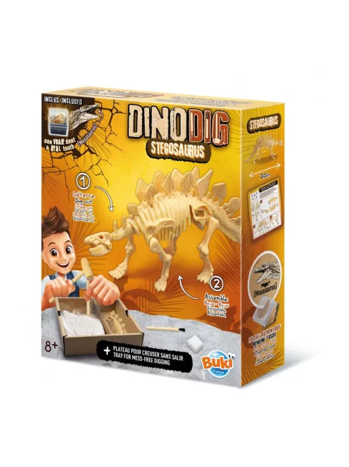 Dínó csontváz felfedező készlet Stegosaurus BUKI