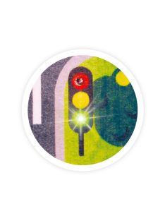   Autópálya szőnyeg világító funkcióval és 3 db fém kisautóval BUKI