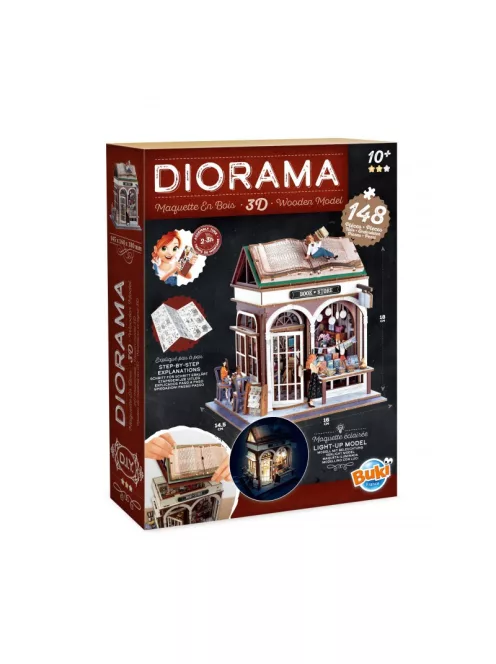 Dioráma 3D puzzle, Könyvesbolt BUKI