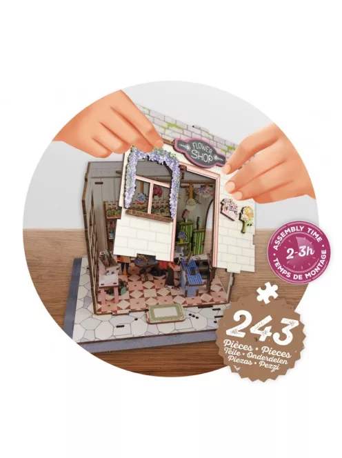 Dioráma 3D puzzle, Virágbolt BUKI