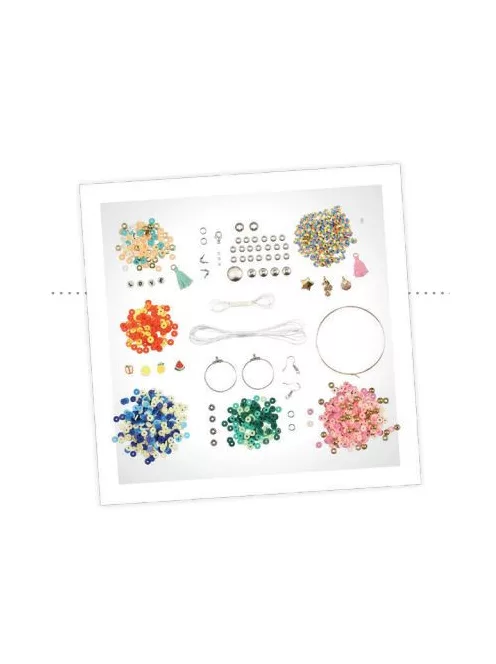 Lapos gyöngyök ékszerkészítő készlet BUKI