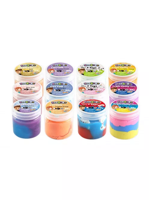 Szenzoros slime tégelyben, többféle BUKI