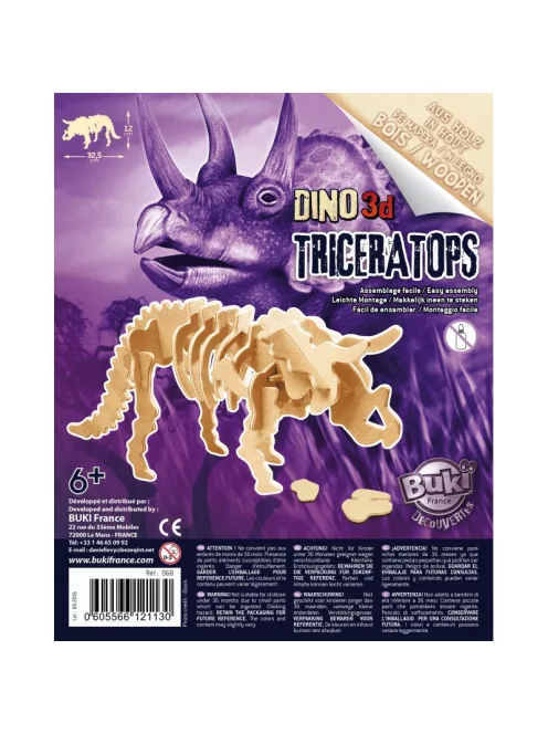 Fa 3D dinoszaurusz puzzle, többféle BUKI