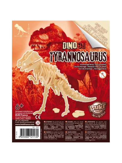 Fa 3D dinoszaurusz puzzle, többféle BUKI