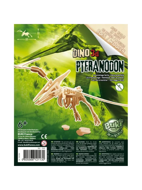 Fa 3D dinoszaurusz puzzle, többféle BUKI
