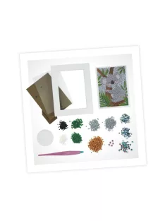 Strasszkép készítő fa képkeretel-Koala BUKI