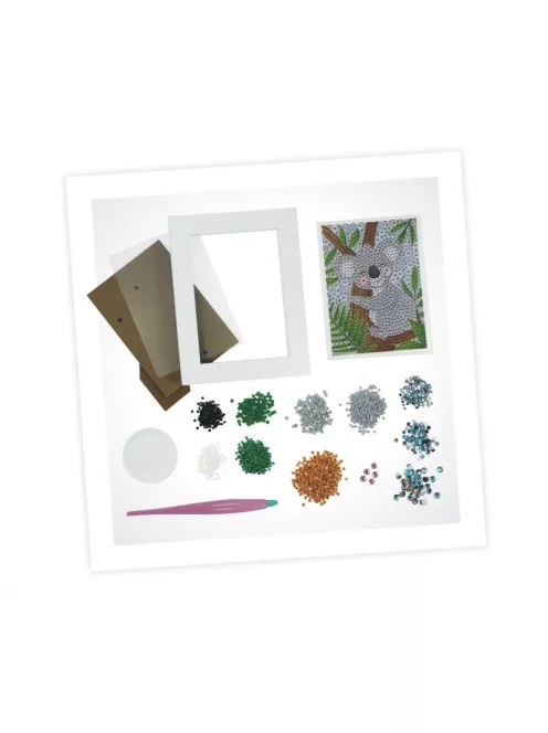 Strasszkép készítő fa képkeretel-Koala BUKI