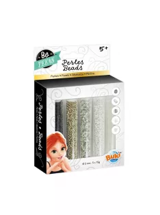 Dekorációs gyöngyök , Ezüst 5db  BUKI