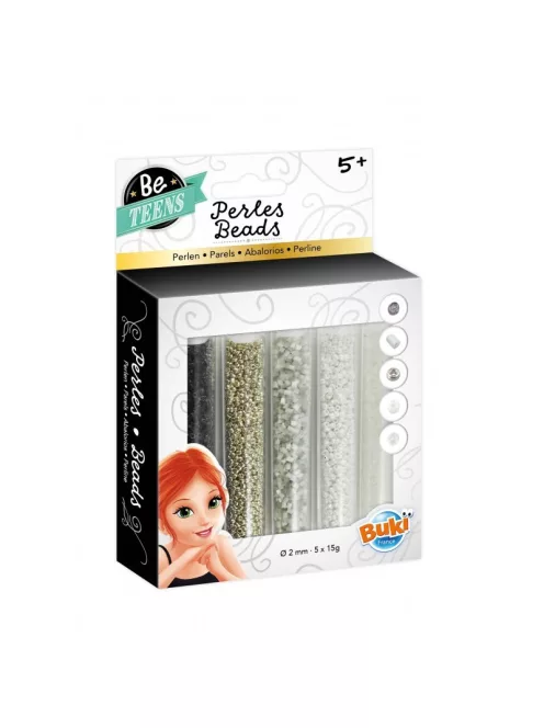 Dekorációs gyöngyök , Ezüst 5db  BUKI