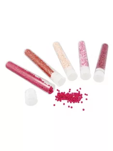   Dekorációs gyöngyök , A rózsaszín árnyalatai 5db  BUKI