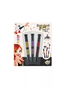 Körömdíszítő tollak 3 db-os, Arany BUKI