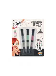 Körömdíszítő tollak 3 db-os, Ezüst BUKI