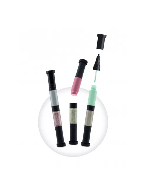 Körömdíszítő tollak 3 db-os, Ezüst BUKI