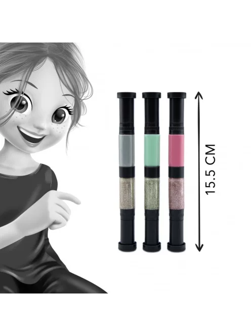 Körömdíszítő tollak 3 db-os, Ezüst BUKI