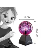 Plazma dekor lámpa 5 kísérlettel, 15 cm-es BUKI