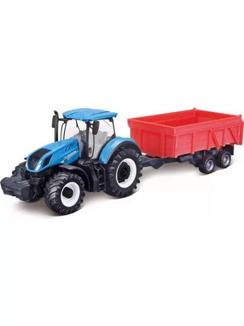 Bburago 10 cm traktor - New Holland T7.315 emelővel