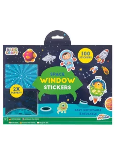   Moxy újrahasználható 100 db-os ablakmatrica 2 db háttérrel, Unikornis Grafix