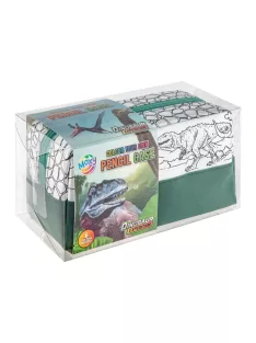   Moxy dinoszauruszos kiszínezhető tolltartó 6 db filctollal Grafix
