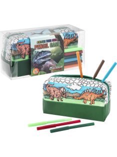   Moxy dinoszauruszos kiszínezhető tolltartó 6 db filctollal Grafix