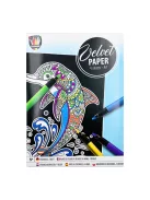 Bársony színező készlet A4-es, óceán Grafix