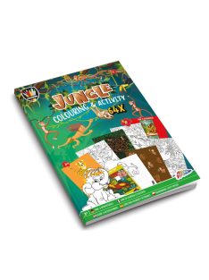   Dzsungeles színező könyv fejlesztő feladatokkal, 64 oldalas Grafix