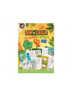   Moxy színező könyv fejlesztő feladatokkal 64 oldalas, Dinoszauruszok Grafix