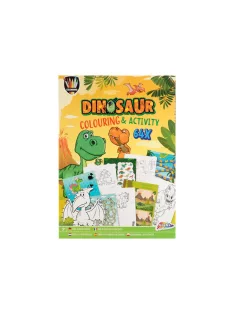   Moxy színező könyv fejlesztő feladatokkal 64 oldalas, Dinoszauruszok Grafix
